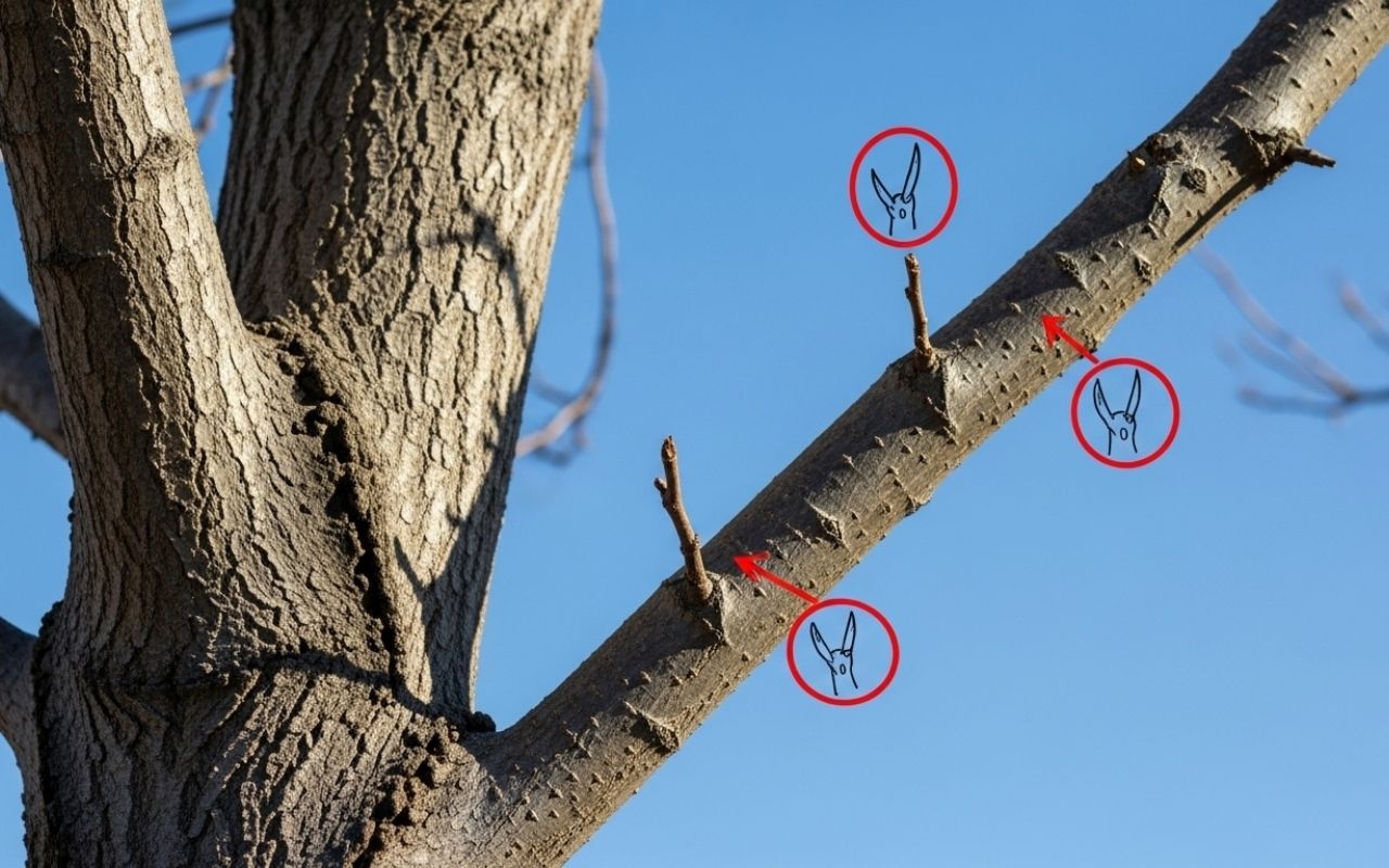 weak branch unions identified during a Kansas City pre-storm pruning checklist