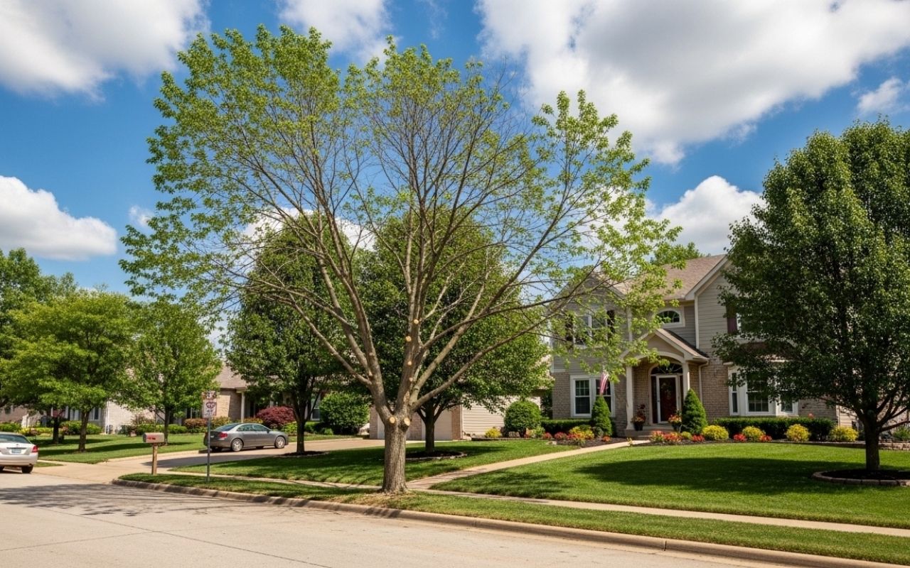 Sightline-friendly thinning example for Lee’s Summit curb-appeal tree shaping tips