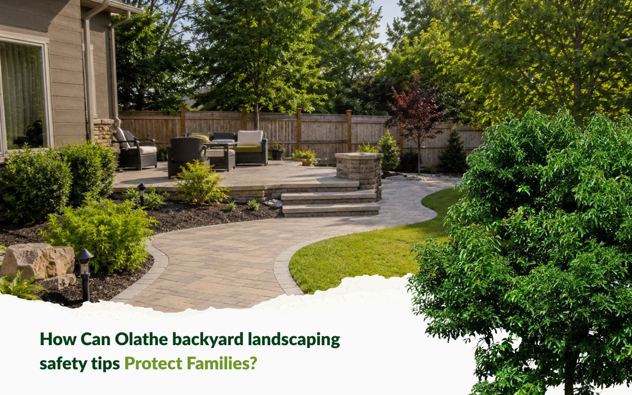 Olathe backyard landscaping safety tips for clear and stable walkways