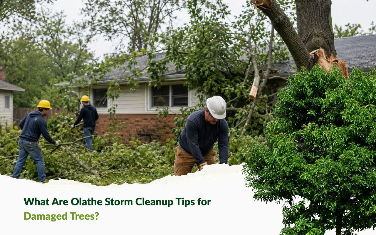 Olathe storm cleanup tips for damaged trees in a residential yard