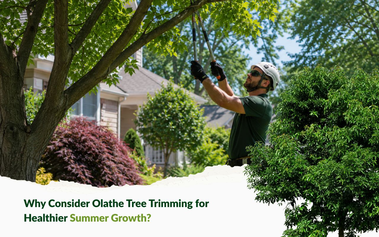 Olathe tree trimming for healthier summer growth in a residential yard