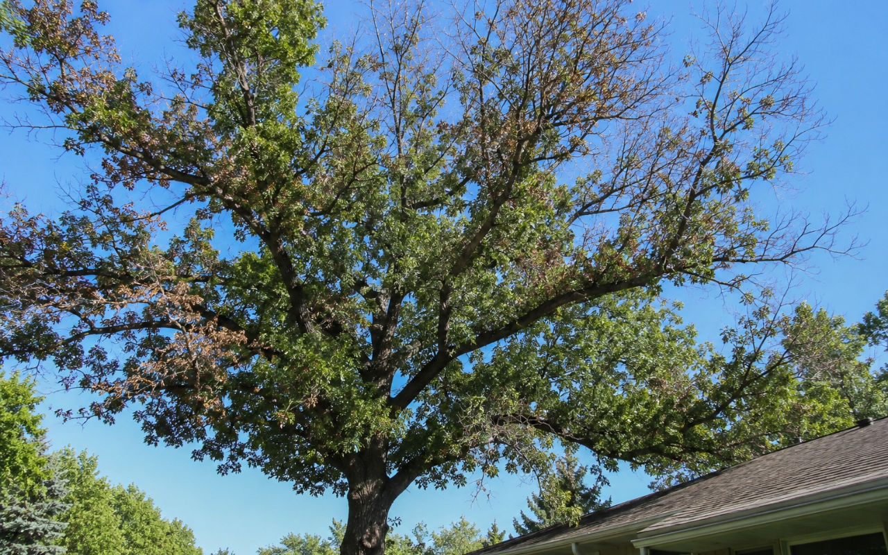 Tree disease identification in Kansas City for an oak canopy